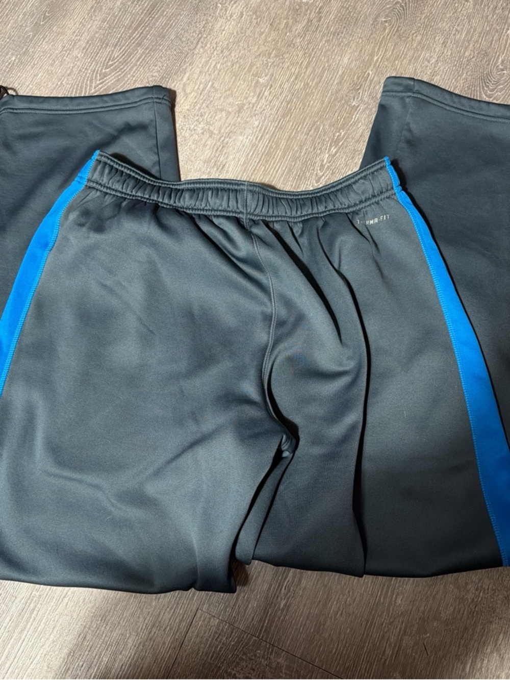Nike grey Joggers with Blue Side Stripes